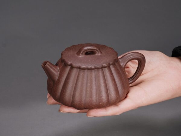 Oval Flat Cover Chrysanthemum Petal Shi Piao Teapot